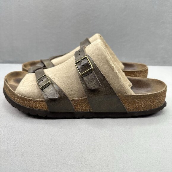 Birkenstock Mayari Womens Size 8 (EU 39) Sandals Brown Oiled Leather Toe Loop - Picture 3 of 8